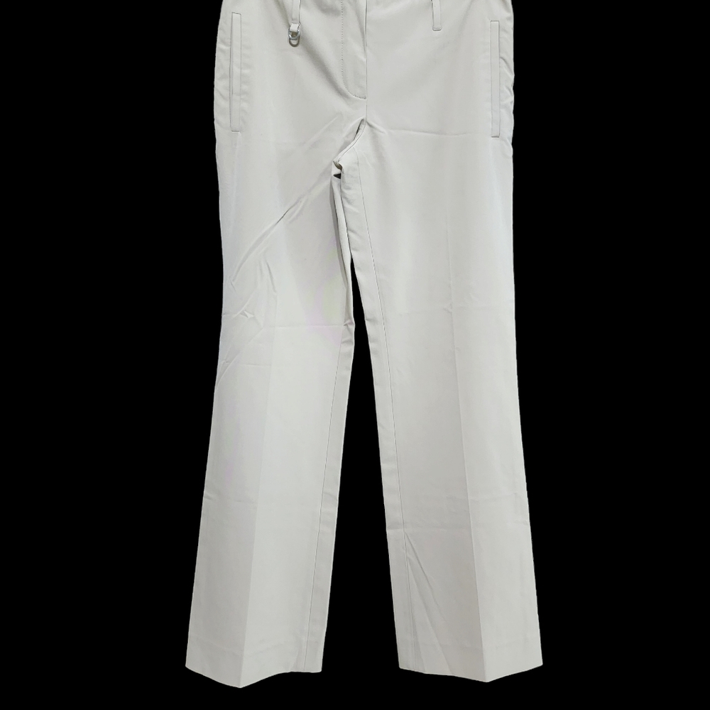 Prada Beige Dress Pants Womens 42 Low Rise Wide Leg Trousers Beige
